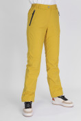 Купить Утепленные спортивные брюки женские горчичного цвета 88148G, фото 12
