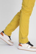 Купить Утепленные спортивные брюки женские горчичного цвета 88148G, фото 13