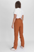 Купить Утепленные спортивные брюки женские коричневого цвета 88148K, фото 3