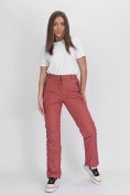 Купить Утепленные спортивные брюки женские розового цвета 88148R, фото 16