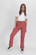 Купить Утепленные спортивные брюки женские розового цвета 88148R, фото 17
