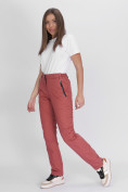 Купить Утепленные спортивные брюки женские розового цвета 88148R, фото 18