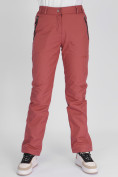 Купить Утепленные спортивные брюки женские розового цвета 88148R, фото 7