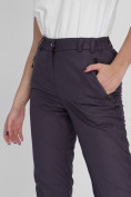 Купить Утепленные спортивные брюки женские темно-серого цвета 88148TC, фото 14