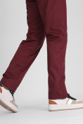 Купить Утепленные спортивные брюки женские бордового цвета 88149Bo, фото 13
