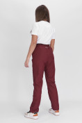 Купить Утепленные спортивные брюки женские бордового цвета 88149Bo, фото 3