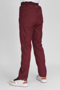 Купить Утепленные спортивные брюки женские бордового цвета 88149Bo, фото 9