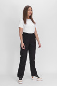 Купить Утепленные спортивные брюки женские черного цвета 88149Ch, фото 7