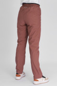 Купить Утепленные спортивные брюки женские коричневого цвета 88149K, фото 11