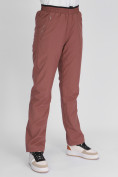 Купить Утепленные спортивные брюки женские коричневого цвета 88149K, фото 12