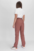 Купить Утепленные спортивные брюки женские коричневого цвета 88149K, фото 3