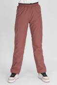 Купить Утепленные спортивные брюки женские коричневого цвета 88149K, фото 7