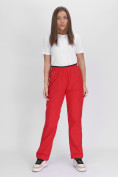Купить Утепленные спортивные брюки женские красного цвета 88149Kr