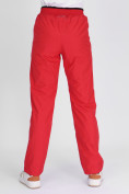 Купить Утепленные спортивные брюки женские красного цвета 88149Kr, фото 10