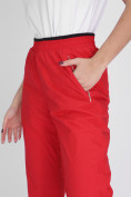 Купить Утепленные спортивные брюки женские красного цвета 88149Kr, фото 15