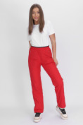 Купить Утепленные спортивные брюки женские красного цвета 88149Kr, фото 16