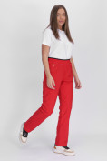 Купить Утепленные спортивные брюки женские красного цвета 88149Kr, фото 19