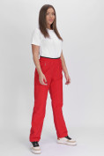 Купить Утепленные спортивные брюки женские красного цвета 88149Kr, фото 6
