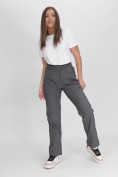 Купить Утепленные спортивные брюки женские серого цвета 88149Sr, фото 18