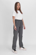 Купить Утепленные спортивные брюки женские серого цвета 88149Sr, фото 6