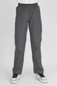 Купить Утепленные спортивные брюки женские серого цвета 88149Sr, фото 7