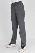 Купить Утепленные спортивные брюки женские серого цвета 88149Sr, фото 8