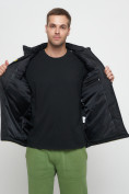 Купить Куртка спортивная мужская с капюшоном черного цвета 8815Ch, фото 21