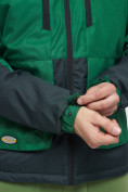 Купить Куртка спортивная мужская с капюшоном зеленого цвета 8815Z, фото 15