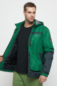 Купить Куртка спортивная мужская с капюшоном зеленого цвета 8815Z, фото 16
