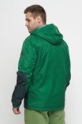 Купить Куртка спортивная мужская с капюшоном зеленого цвета 8815Z, фото 19