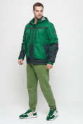 Купить Куртка спортивная мужская с капюшоном зеленого цвета 8815Z, фото 2