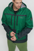 Купить Куртка спортивная мужская с капюшоном зеленого цвета 8815Z, фото 9
