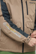 Купить Куртка спортивная мужская с капюшоном бежевого цвета 8816B, фото 16