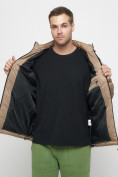 Купить Куртка спортивная мужская с капюшоном бежевого цвета 8816B, фото 20