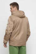 Купить Куртка спортивная мужская с капюшоном бежевого цвета 8816B, фото 21