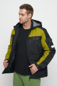 Купить Куртка спортивная мужская с капюшоном черного цвета 8816Ch, фото 18