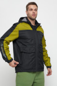 Купить Куртка спортивная мужская с капюшоном черного цвета 8816Ch, фото 7