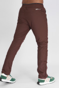 Купить Утепленные спортивные брюки мужские коричневого цвета 882116K, фото 11