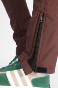 Купить Утепленные спортивные брюки мужские коричневого цвета 882116K, фото 17