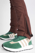 Купить Утепленные спортивные брюки мужские коричневого цвета 882116K, фото 15