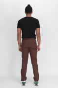 Купить Утепленные спортивные брюки мужские коричневого цвета 882116K, фото 6
