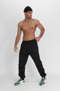 Купить Утепленные спортивные брюки мужские черного цвета 882198Ch, фото 2