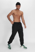 Купить Утепленные спортивные брюки мужские черного цвета 882198Ch, фото 3