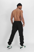 Купить Утепленные спортивные брюки мужские черного цвета 882198Ch, фото 4