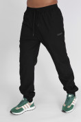 Купить Утепленные спортивные брюки мужские черного цвета 882198Ch, фото 7