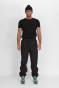 Купить Утепленные спортивные брюки мужские темно-серого цвета 882198TC
