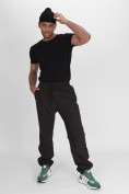 Купить Утепленные спортивные брюки мужские темно-серого цвета 882198TC, фото 13