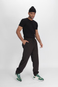 Купить Утепленные спортивные брюки мужские темно-серого цвета 882198TC, фото 14