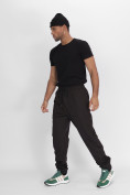 Купить Утепленные спортивные брюки мужские темно-серого цвета 882198TC, фото 2
