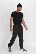 Купить Утепленные спортивные брюки мужские темно-серого цвета 882198TC, фото 3